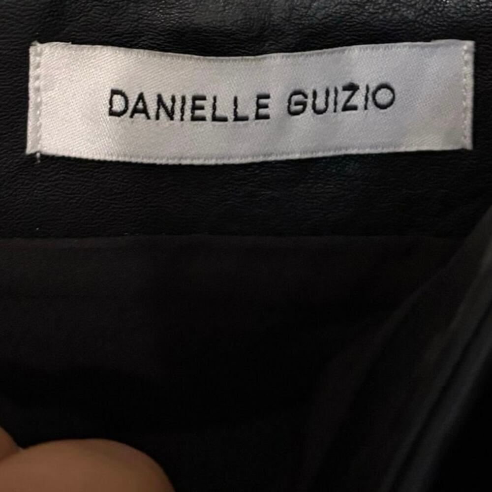 Revolve Danielle Guizio Black Faux Leather D Ring Mini Dress Size Medium - Picture 5 of 8